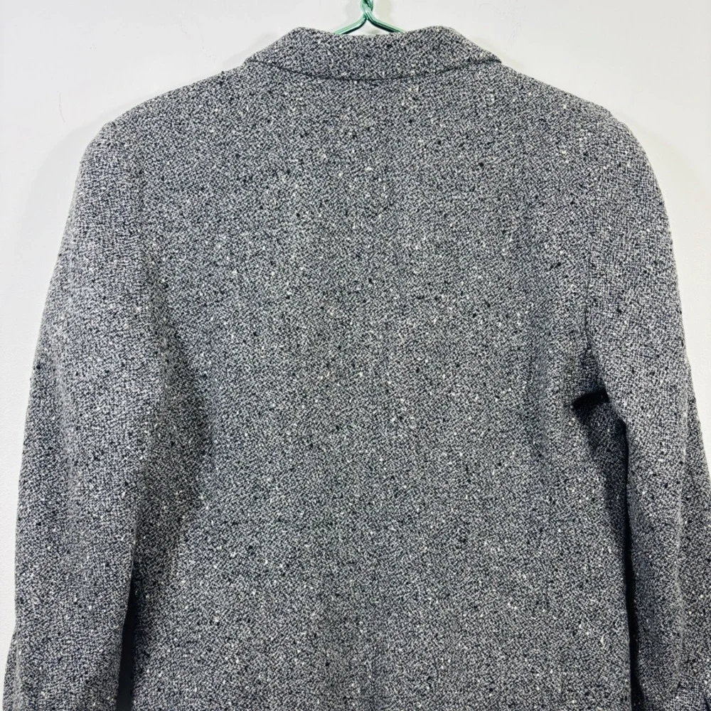 VTG Pendleton Classic Women's Gray Black White Tweed Wool Blazer Size 8 - Picture 4 of 7